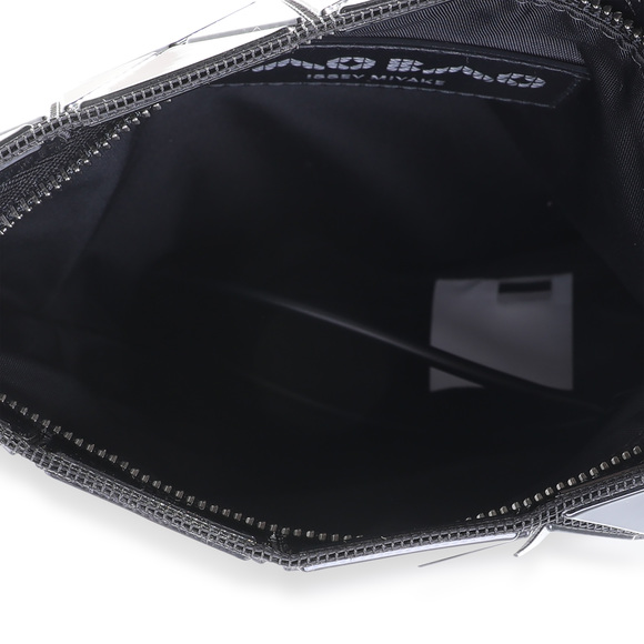 Bao Bao Issey Miyake Gray & Silver Vinyl Prism Mini Pochette Matte - Picture 2 of 7